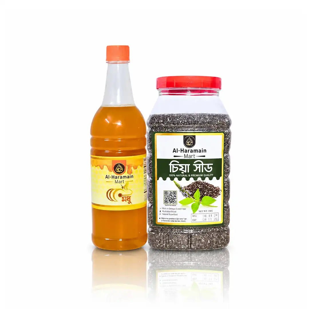 Black Chia Seeds Honey Juice Combo (Black Chia Seeds+Lichu Honey)