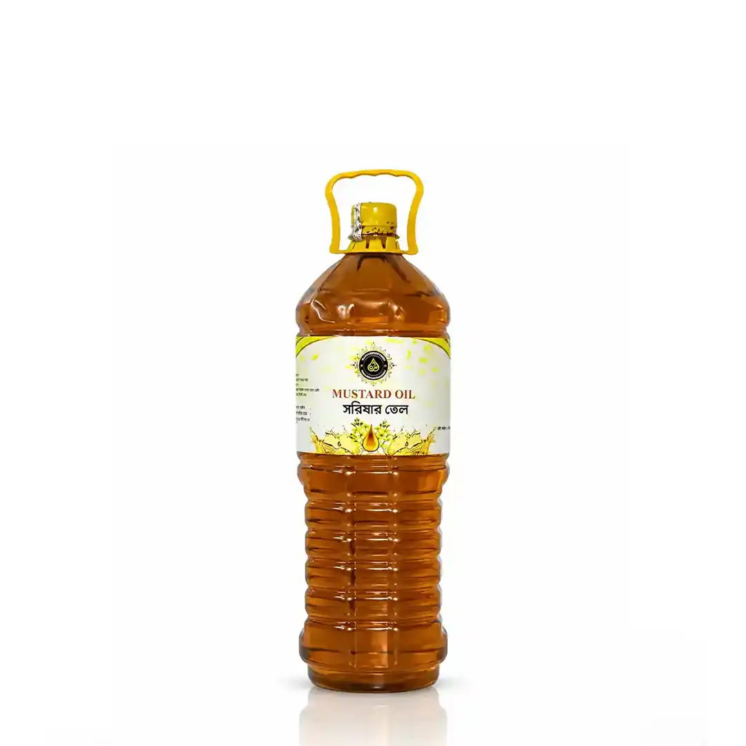 Local Maghi Sarisha Oil / কাঠের ঘানির ভার্জিন গ্রেড সরিষার তেল (২ লিটার)